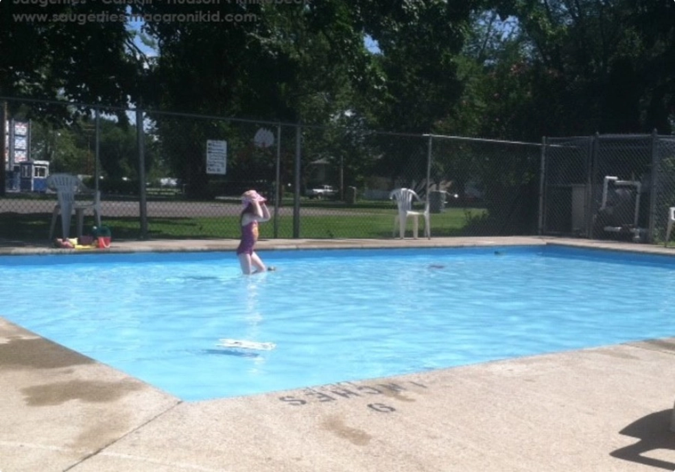 Child in Lions Club Wading Pool